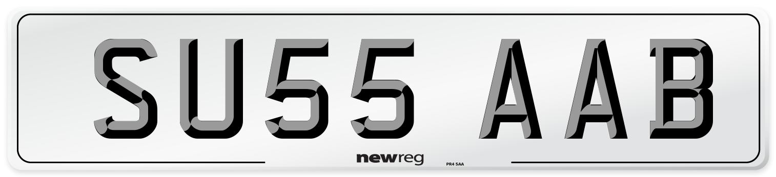 SU55 AAB Number Plate from New Reg